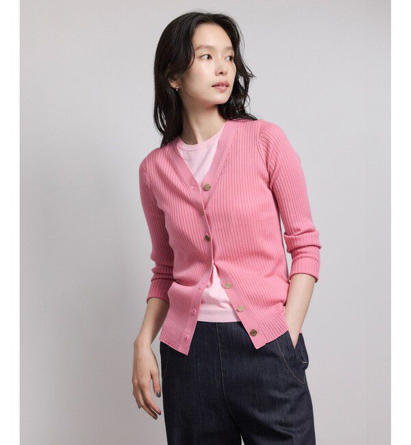 ROPE「ハイゲージワイドリブニットカーディガン」|カーディガン|