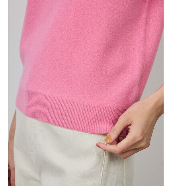 ROPE「ウールカシミヤブレンド 5分袖ニットプルオーバー/イージーケア」|ニット・セーター|