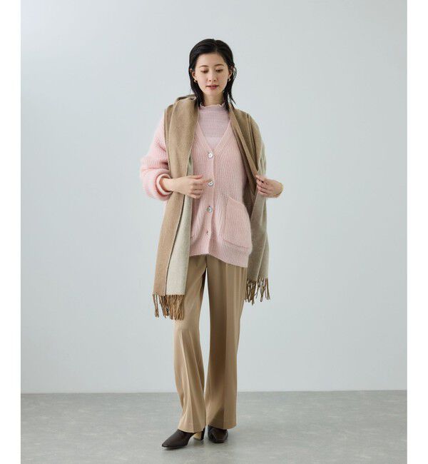 ROPE「センタープレスパンツ(トリアセテートツイル/デニムライク)」|チノ|