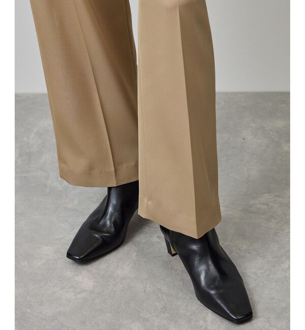 ROPE「センタープレスパンツ(トリアセテートツイル/デニムライク)」|チノ|