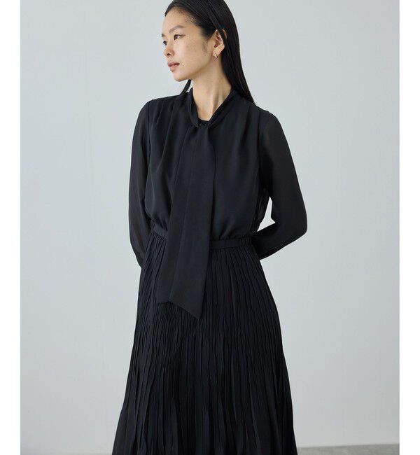 ROPE「ジョーゼットシフォンプリーツワンピース/26SS」|ワンピース|