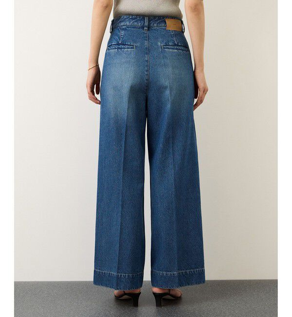 ROPE「テンセルデニムストレートワイドパンツ/セットアップ対応・イージーケア」|デニム|