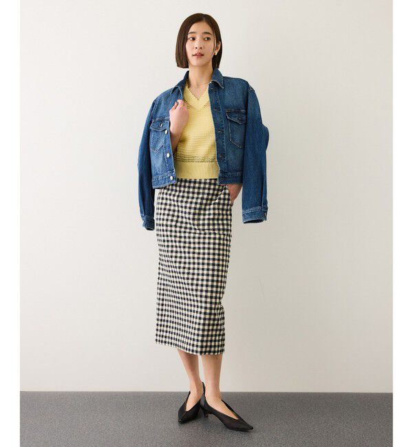 ROPE「ピンタックサマーノースリーブニット/イージーケア」|ニット・セーター|