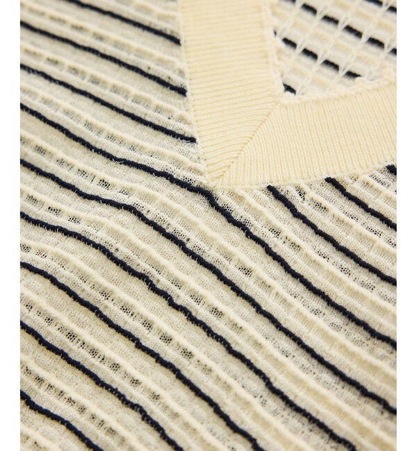 ROPE「ピンタックサマーノースリーブニット/イージーケア」|ニット・セーター|