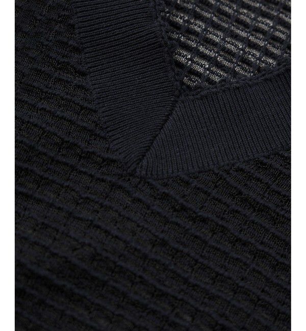 ROPE「ピンタックサマーノースリーブニット/イージーケア」|ニット・セーター|