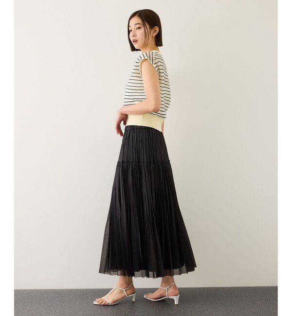 ROPE「ピンタックサマーノースリーブニット/イージーケア」|ニット・セーター|