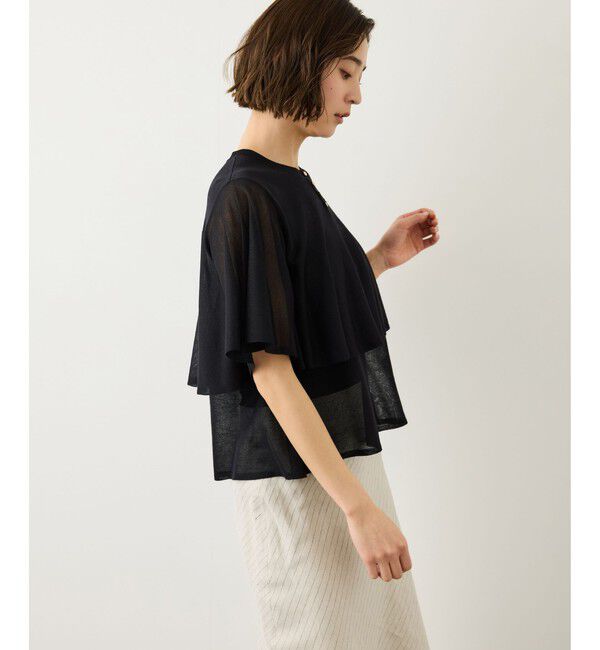 ROPE「LEVITA ティアードフリルニットプルーオーバー/接触冷感・イージーケア」|Tシャツ・カットソー|