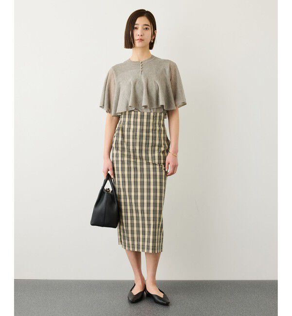 ROPE「LEVITA ティアードフリルニットプルーオーバー/接触冷感・イージーケア」|Tシャツ・カットソー|