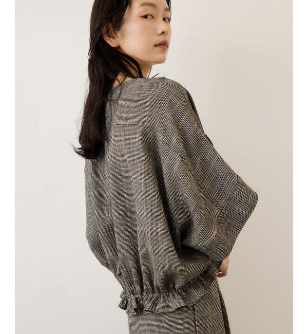 ROPE「カラミ織りドルマンスリーブショートブルゾン/セットアップ対応・イージーケア」|ブルゾン・スタジャン|
