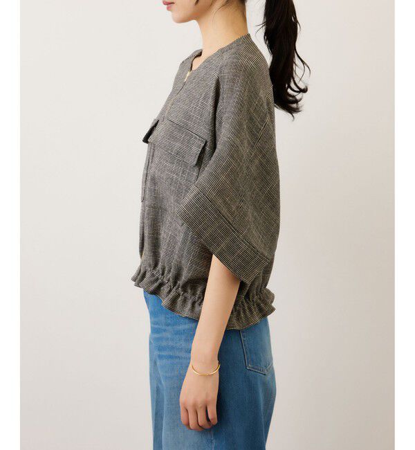 ROPE「カラミ織りドルマンスリーブショートブルゾン/セットアップ対応・イージーケア」|ブルゾン・スタジャン|
