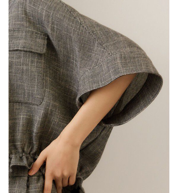 ROPE「カラミ織りドルマンスリーブショートブルゾン/セットアップ対応・イージーケア」|ブルゾン・スタジャン|