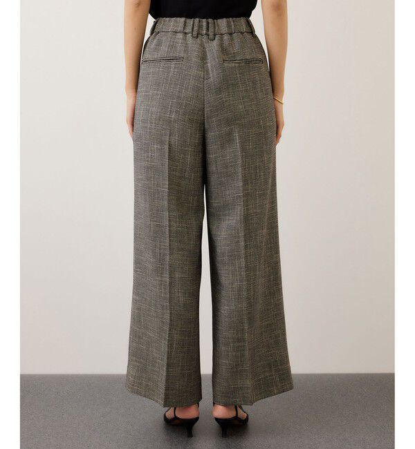 ROPE「カラミ織りワンタックワイドパンツ/セットアップ対応・イージーケア」|チノ|