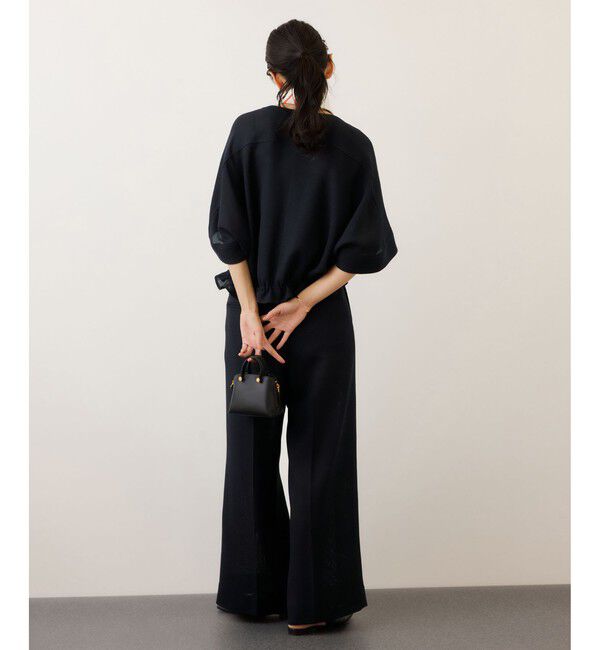 ROPE「カラミ織りワンタックワイドパンツ/セットアップ対応・イージーケア」|チノ|