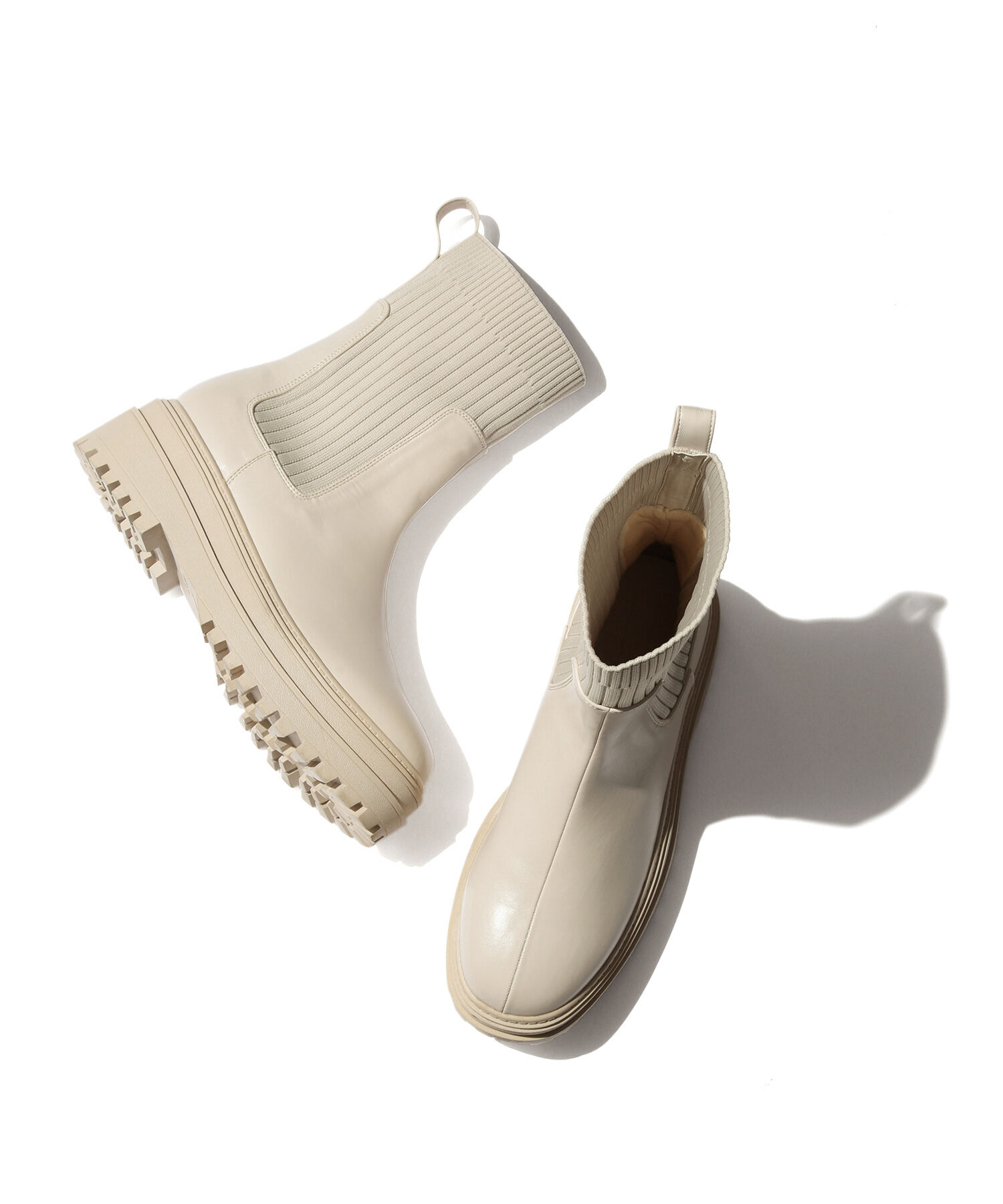 Juze「【抗菌防臭】タンクソールサイドニットブーツ」|その他|