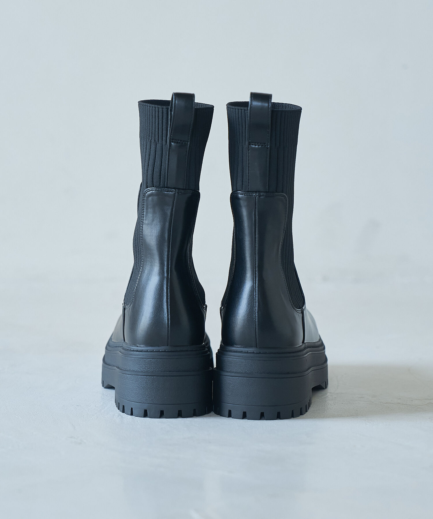 Juze「【抗菌防臭】タンクソールサイドニットブーツ」|その他|