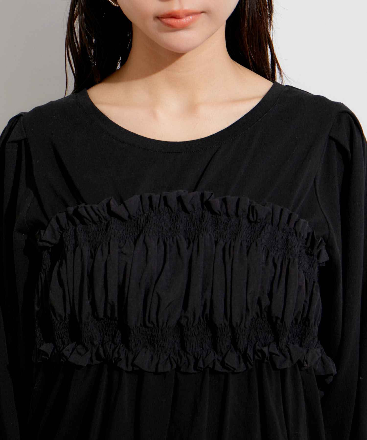 VIS「ビスチェドッキングデザインロングTシャツ」|Tシャツ・カットソー|