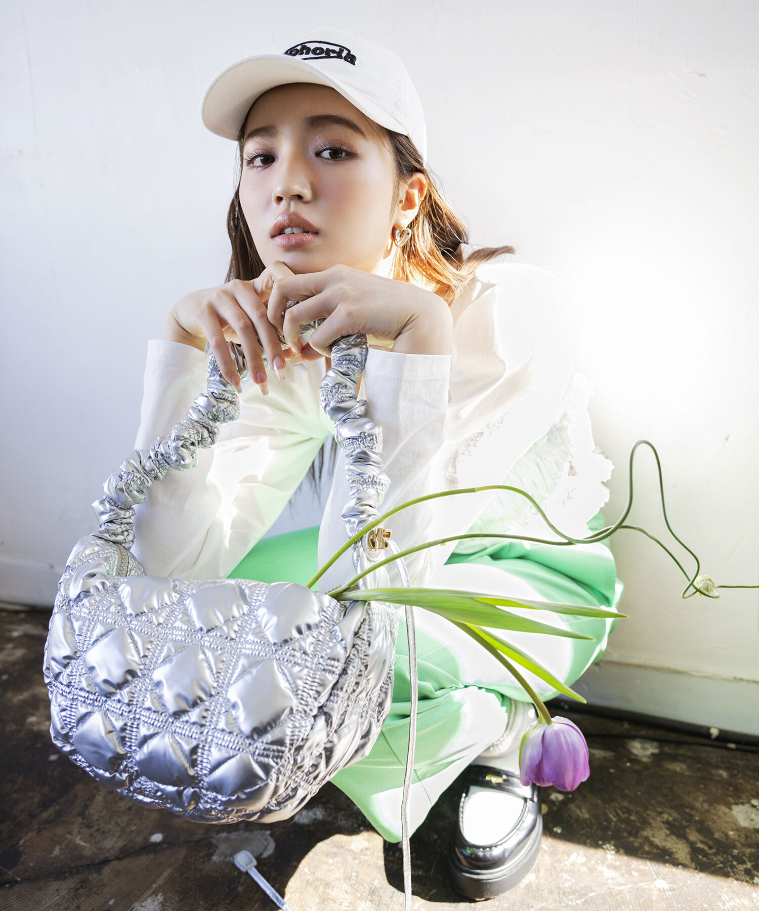 VIS「ビスチェドッキングデザインロングTシャツ」|Tシャツ・カットソー|