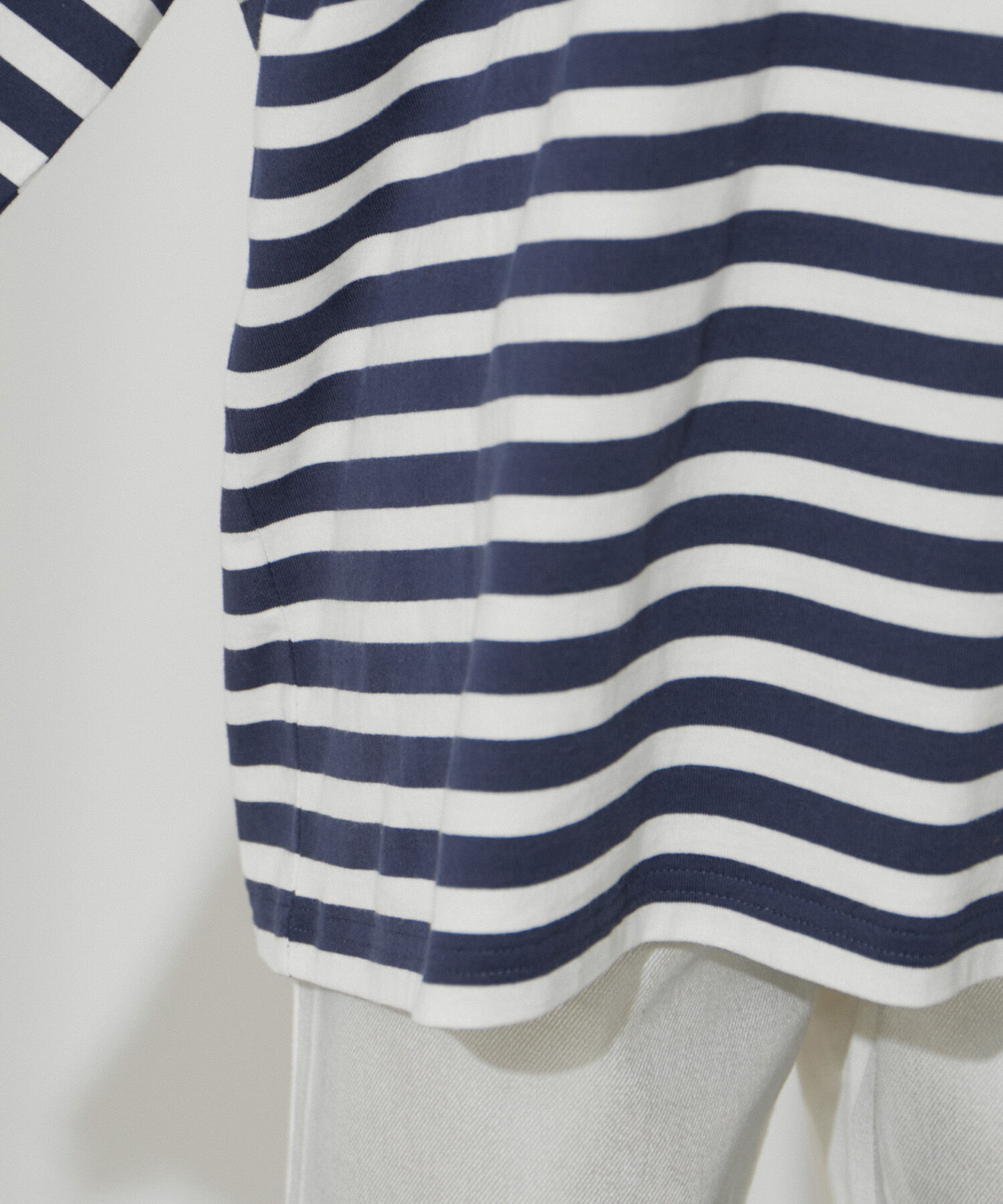 VIS「【EC/OUTLET】ワイドスリーブマルチボーダーロングTシャツ【洗える】」|Tシャツ・カットソー|