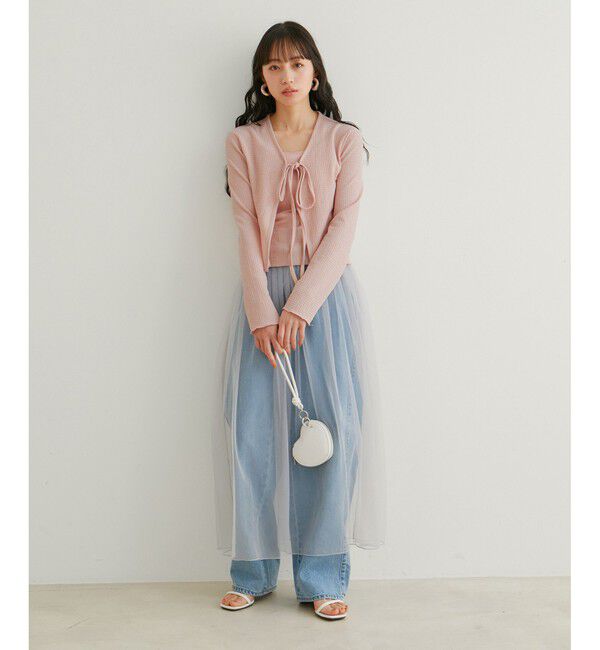 VIS「リボン使いアンサンブル」|カーディガン|