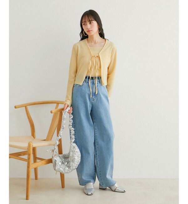 VIS「リボン使いアンサンブル」|カーディガン|