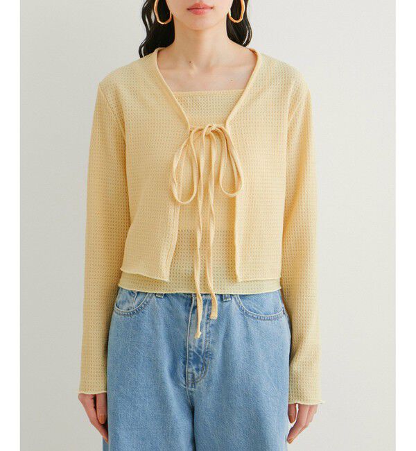 VIS「リボン使いアンサンブル」|カーディガン|