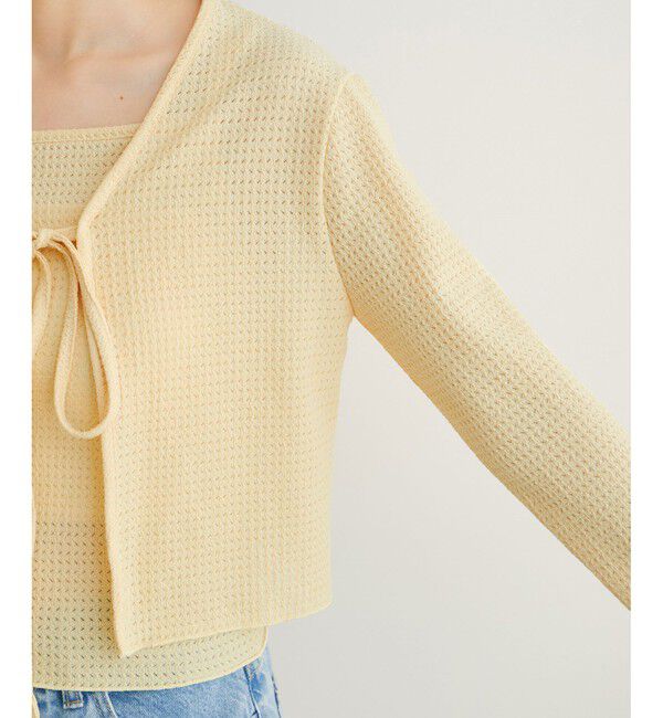 VIS「リボン使いアンサンブル」|カーディガン|