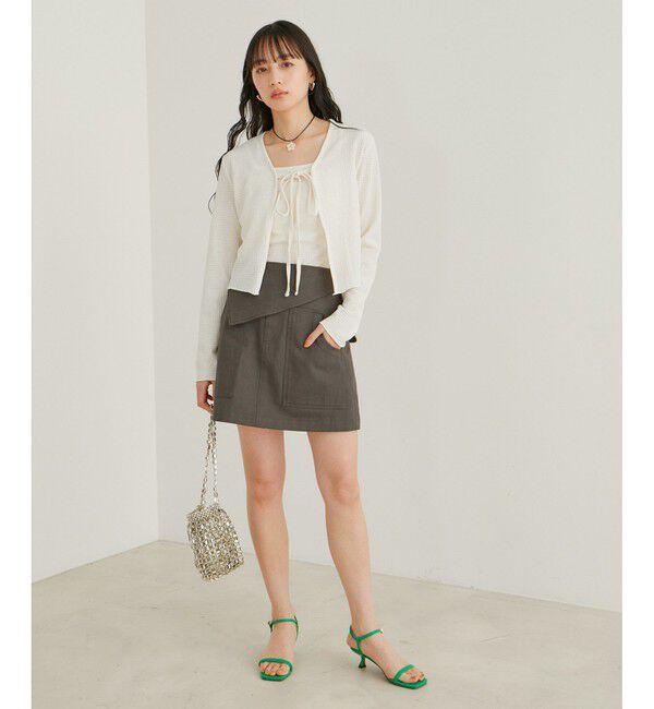 VIS「リボン使いアンサンブル」|カーディガン|