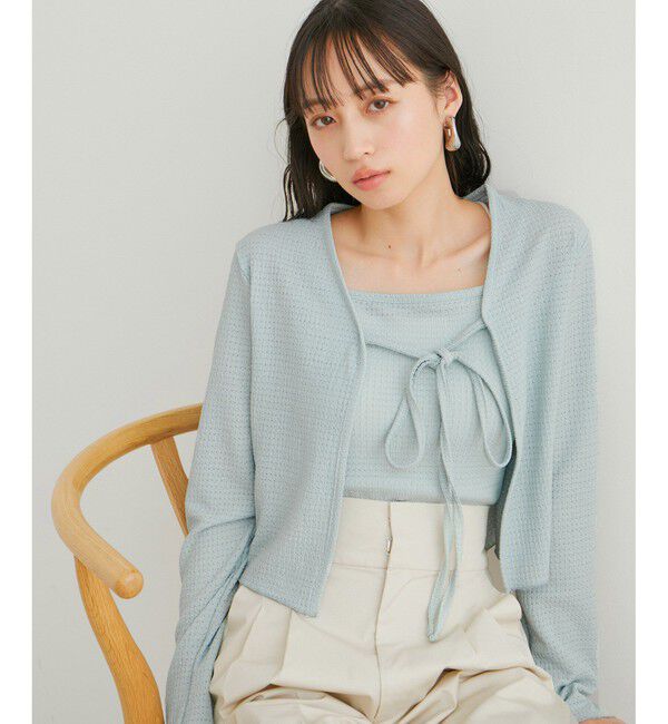 VIS「リボン使いアンサンブル」|カーディガン|