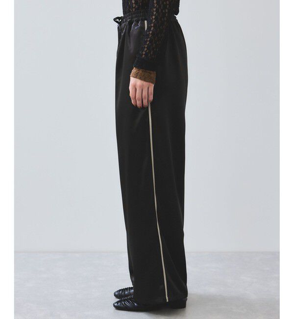 VIS「【WEB/一部店舗限定】配色サイドラインサテンイージーパンツ」|チノ|