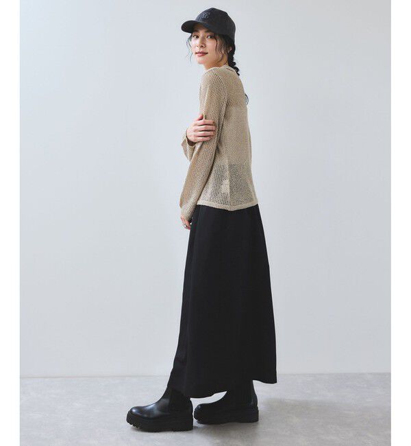 VIS「【WEB/一部店舗限定】配色ラメポロ襟カーディガン/美シルエット」|カーディガン|
