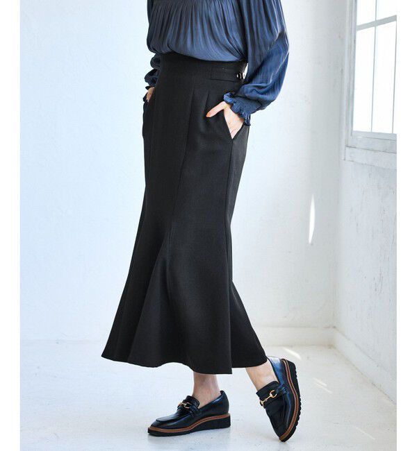 VIS「【美easy】ウーリッシュマーメイドスカート【セットアップ対応/洗える】」|スカート|