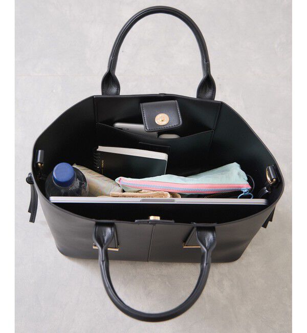 VIS「【復刻/WEB限定】【A4収納】ゴールド金具付きノットトートバッグ/通勤・通学対応」|トートバッグ|