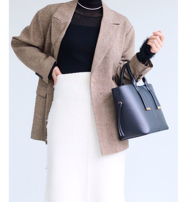 VIS「【復刻/WEB限定】【A4収納】ゴールド金具付きノットトートバッグ/通勤・通学対応」|トートバッグ|