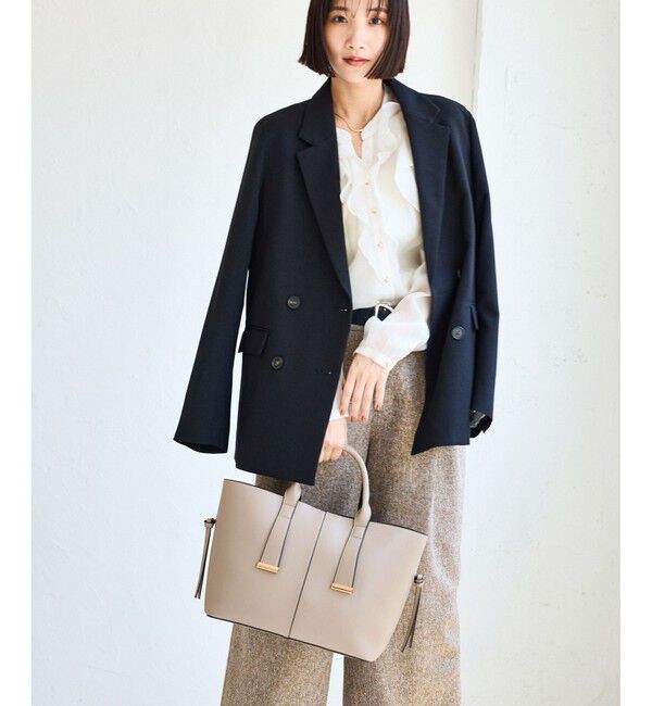 VIS「【復刻/WEB限定】【A4収納】ゴールド金具付きノットトートバッグ/通勤・通学対応」|トートバッグ|