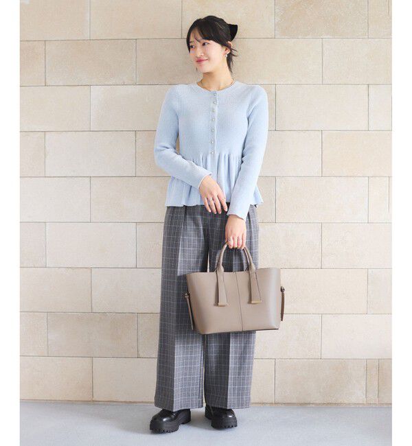 VIS「【復刻/WEB限定】【A4収納】ゴールド金具付きノットトートバッグ/通勤・通学対応」|トートバッグ|