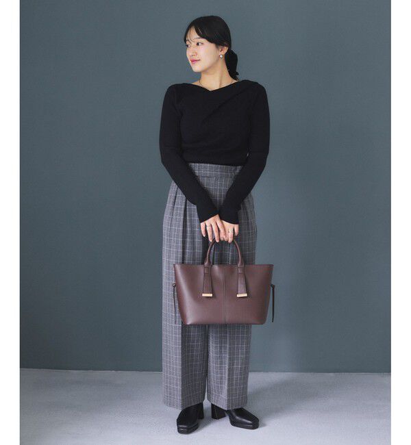 VIS「【復刻/WEB限定】【A4収納】ゴールド金具付きノットトートバッグ/通勤・通学対応」|トートバッグ|