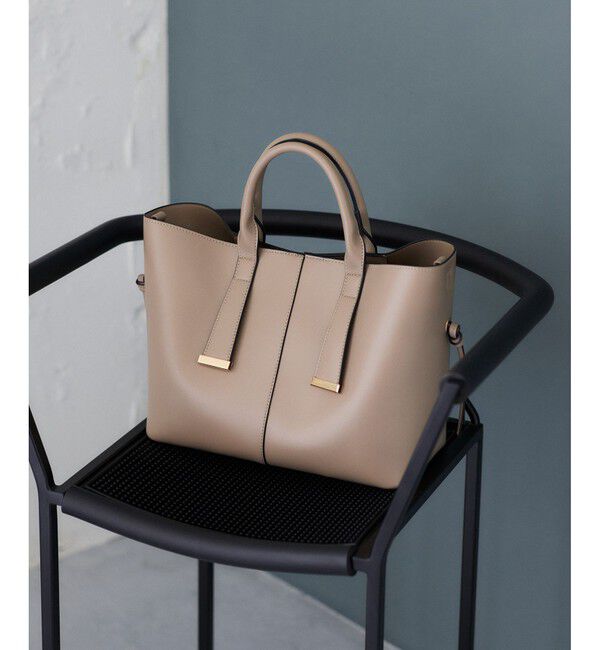 VIS「【復刻/WEB限定】【A4収納】ゴールド金具付きノットトートバッグ/通勤・通学対応」|トートバッグ|ベージュ系(28)