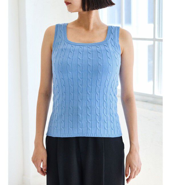 VIS「【前後2WAY】ケーブルニットタンクトップ」|タンクトップ|