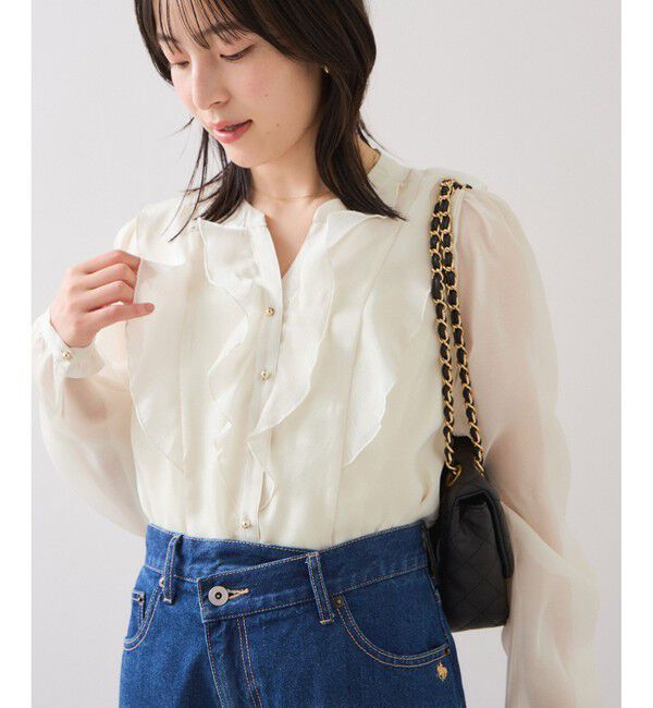 VIS「シアーラッフルブラウス/イージーケア」|シャツ・ブラウス|キナリ(16)