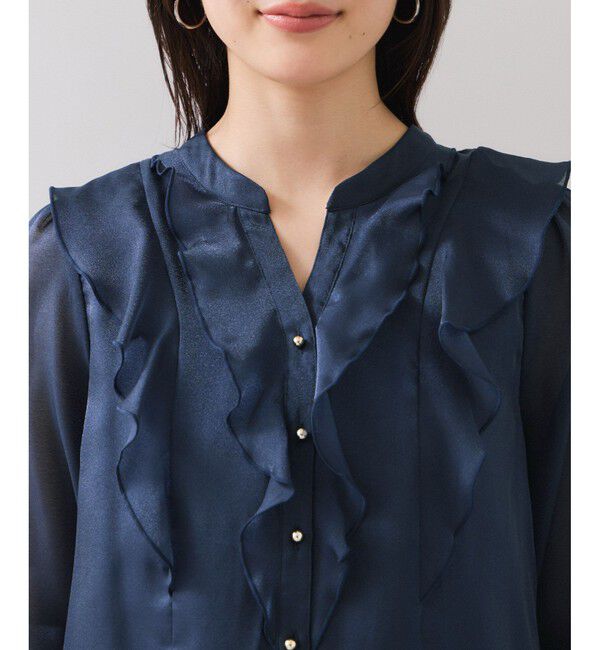 VIS「シアーラッフルブラウス/イージーケア」|シャツ・ブラウス|