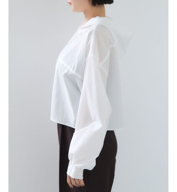 VIS「フード付きクロップドシアーシャツ」|シャツ・ブラウス|
