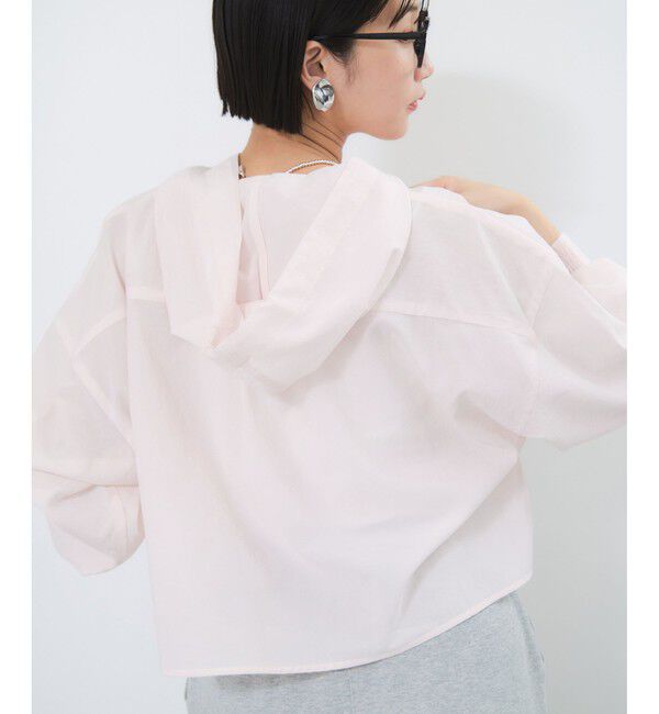 VIS「フード付きクロップドシアーシャツ」|シャツ・ブラウス|
