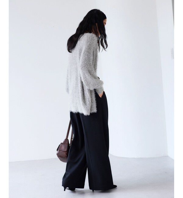 VIS「ポップコーンヤーンラメフェザーニットカーディガン/WEB限定FSサイズ」|カーディガン|