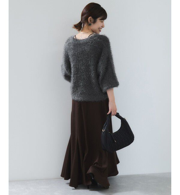 VIS「ポップコーンヤーンラメフェザーニットカーディガン/WEB限定FSサイズ」|カーディガン|