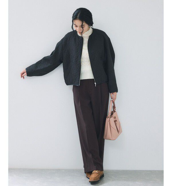 VIS「合皮パイピングキルトアソートブルゾン」|ブルゾン・スタジャン|