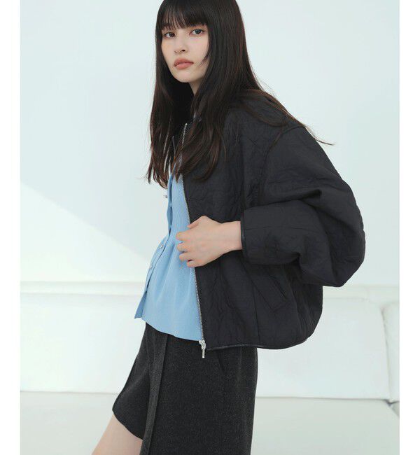 VIS「合皮パイピングキルトアソートブルゾン」|ブルゾン・スタジャン|