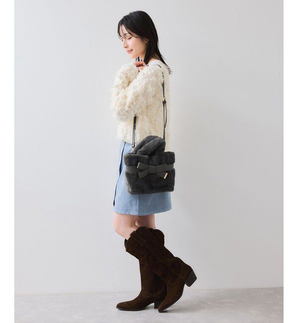 VIS「【2WAY】ファーリボントートバッグ」|トートバッグ|