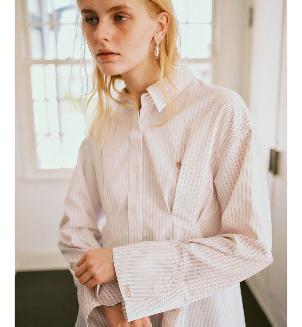 VIS「【POLOBCS】VIS別注ウエストタックフレアシャツ」|シャツ・ブラウス|