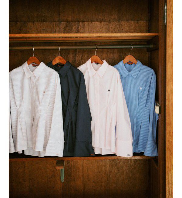 VIS「【POLOBCS】VIS別注ウエストタックフレアシャツ」|シャツ・ブラウス|