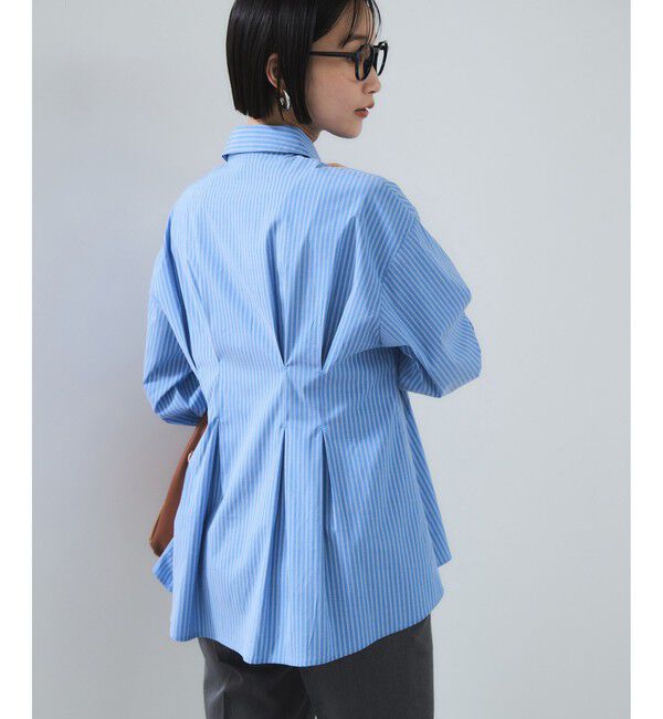 VIS「【POLOBCS】VIS別注ウエストタックフレアシャツ」|シャツ・ブラウス|